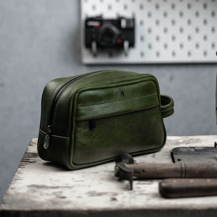 Bay toiletry bag - genuine leather - Image 7